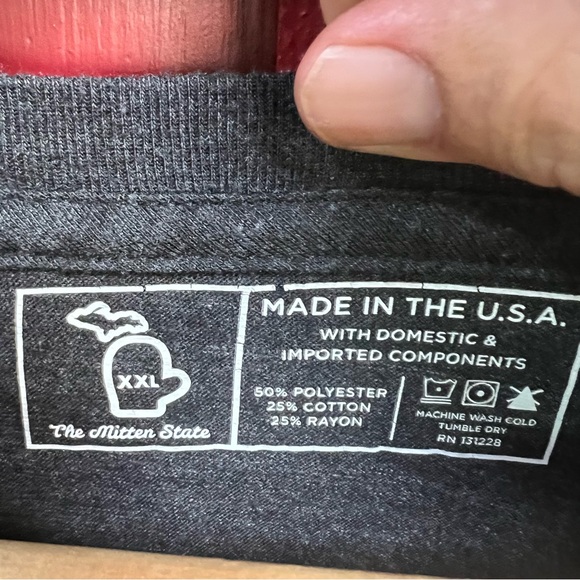 Michigan Tee! Never worn and made in the USA! Check out the logo in the sleeve!! - Picture 8 of 8